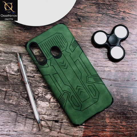 Samsung Galaxy A20s Cover - Green - Soft Synthetic Leather TPU 3D Camera Case