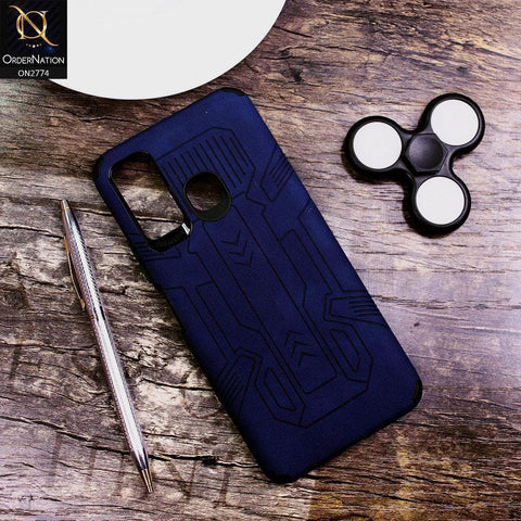 Infinix Hot 9 Cover - Blue - Soft Synthetic Leather TPU 3D Camera Case