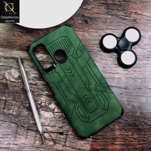 Infinix Hot 9 Pro Cover - Green - Soft Synthetic Leather TPU 3D Camera Case