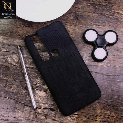 Tecno Camon 15 Premier Cover - Black - Soft Synthetic Leather TPU 3D Camera Case