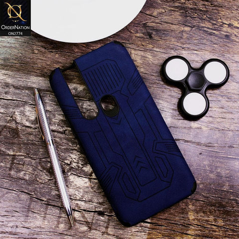 Tecno Camon 15 Premier Cover - Blue - Soft Synthetic Leather TPU 3D Camera Case