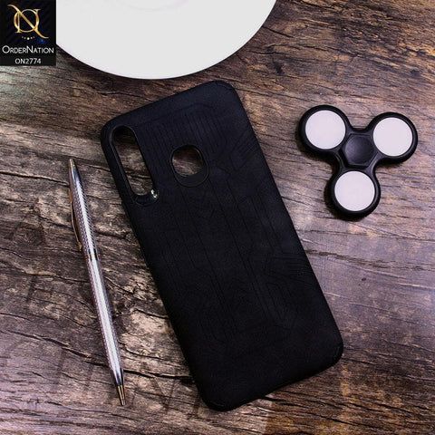 Tecno Spark 4 Cover - Black - Soft Synthetic Leather TPU 3D Camera Case