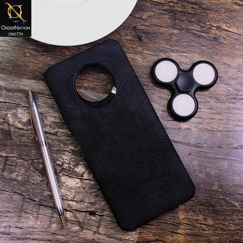 Infinix Note 7 Cover - Black - Soft Synthetic Leather TPU 3D Camera Case