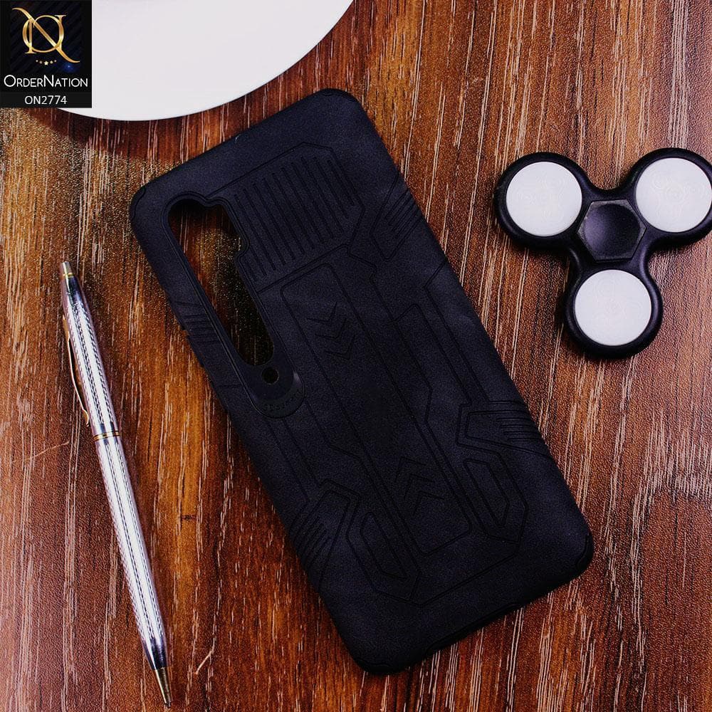 Xiaomi Mi Note 10 Lite Cover - Black - Soft Synthetic Leather TPU 3D Camera Case