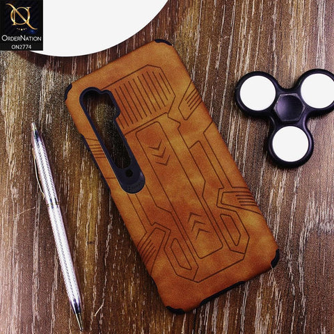Xiaomi Mi Note 10 Lite Cover - Brown - Soft Synthetic Leather TPU 3D Camera Case
