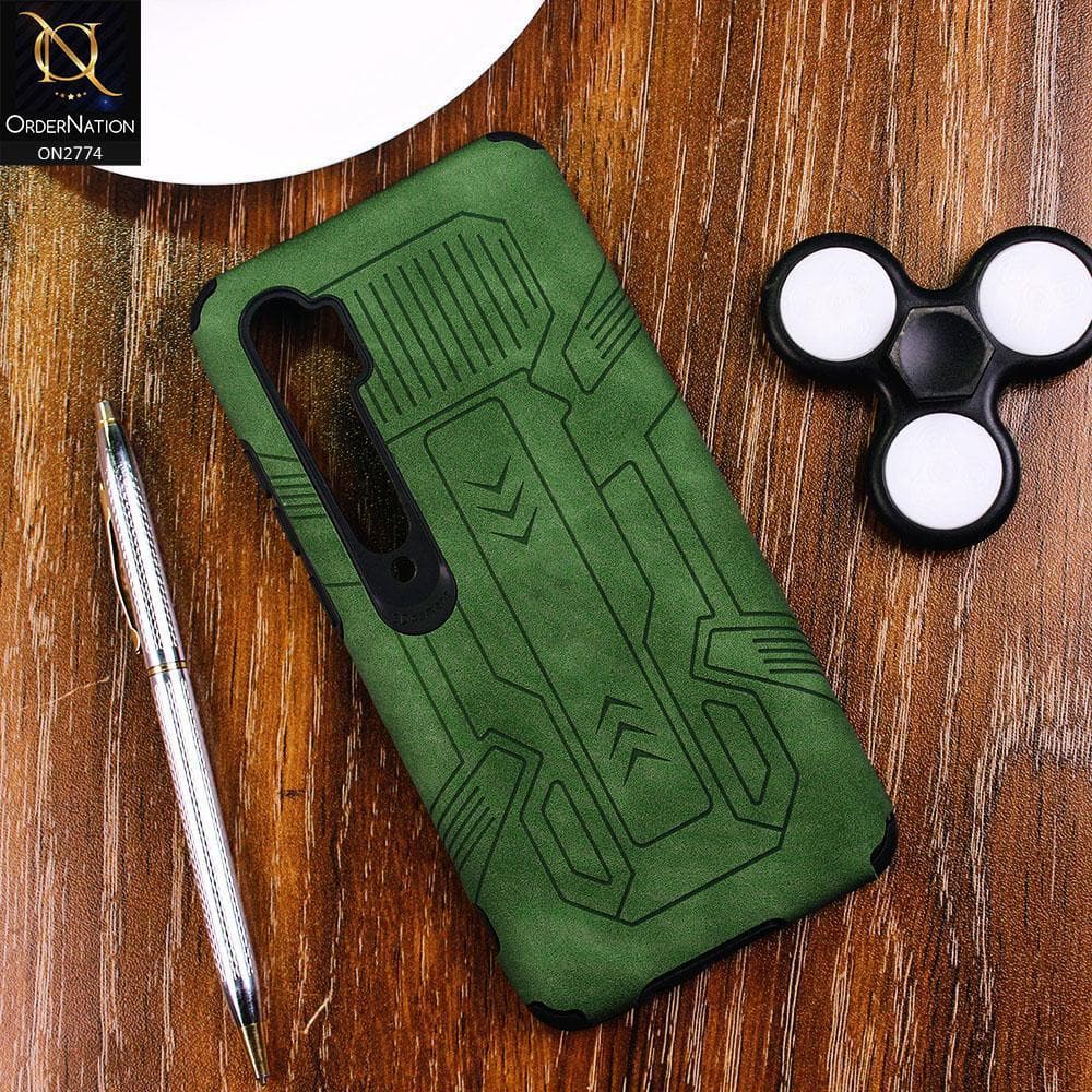 Xiaomi Mi Note 10 Lite Cover - Green - Soft Synthetic Leather TPU 3D Camera Case