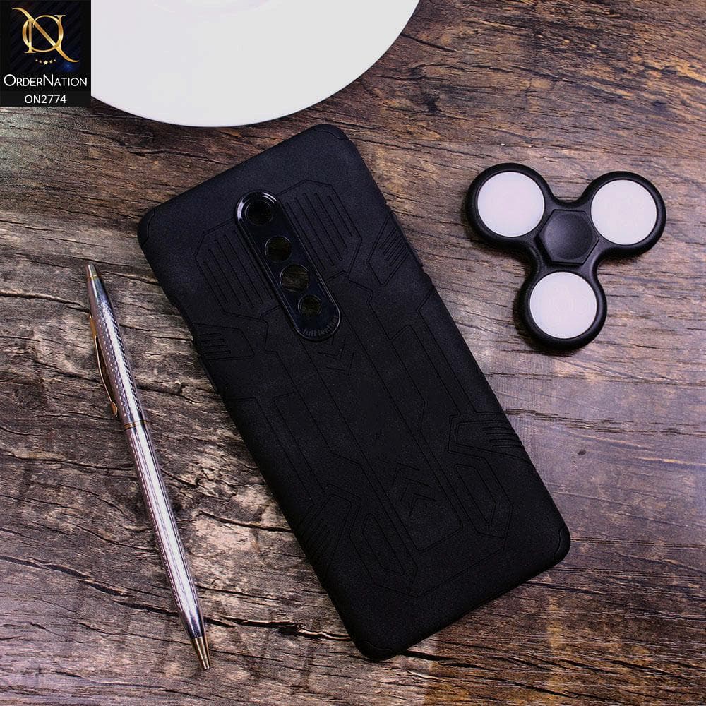 OnePlus 8 4G Cover - Black - Soft Synthetic Leather TPU 3D Camera Case