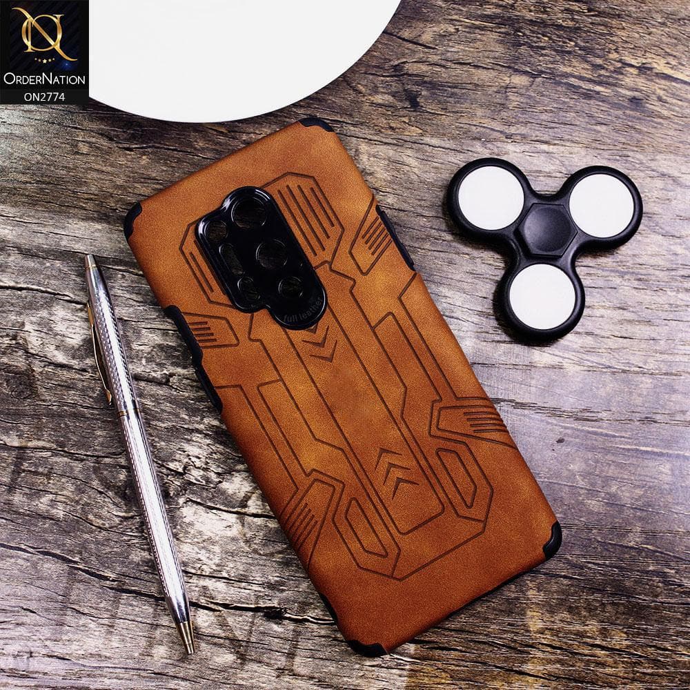 OnePlus 8 Pro Cover - Brown - Soft Synthetic Leather TPU 3D Camera Case