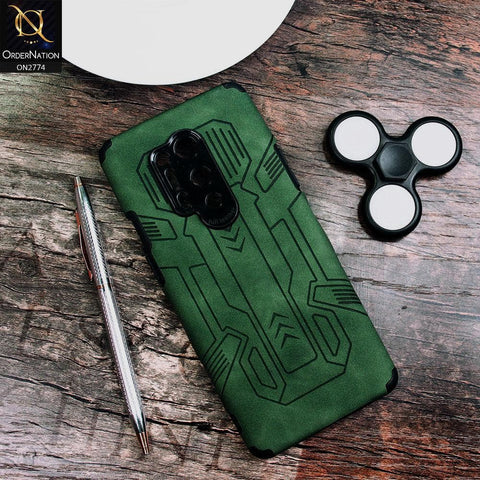 OnePlus 8 Pro Cover - Green - Soft Synthetic Leather TPU 3D Camera Case