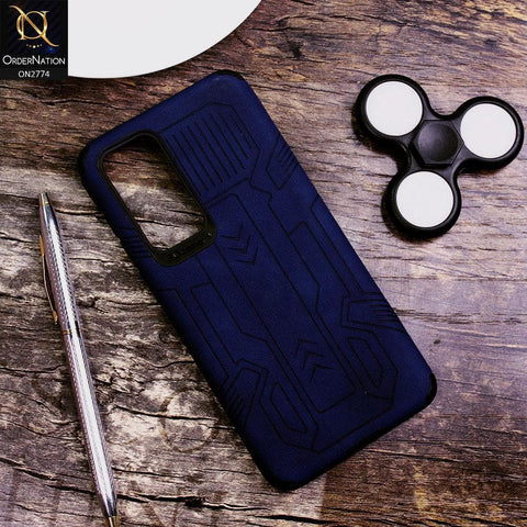 Huawei P40 Cover - Blue - Soft Synthetic Leather TPU 3D Camera Case