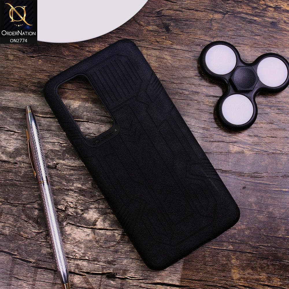 Huawei P40 Pro Cover - Black - Soft Synthetic Leather TPU 3D Camera Case