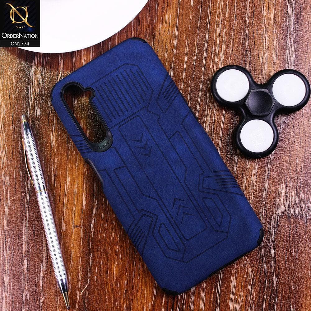 Realme 6s Cover - Blue - Soft Synthetic Leather TPU 3D Camera Case