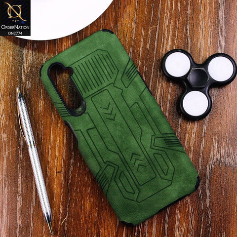 Realme 6 Cover - Green - Soft Synthetic Leather TPU 3D Camera Case