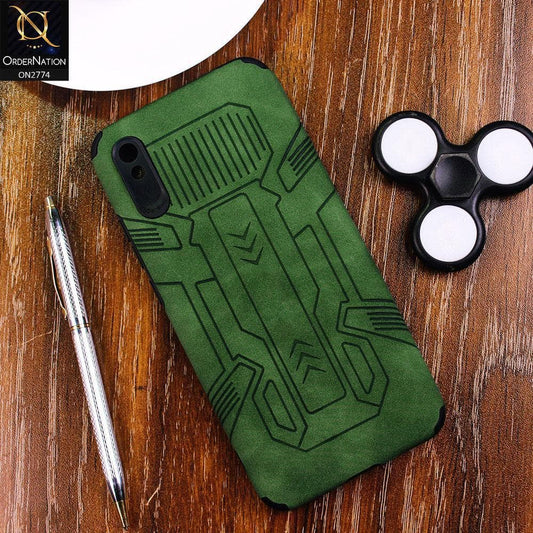 Xiaomi Redmi 9i Cover - Green - Soft Synthetic Leather TPU 3D Camera Case
