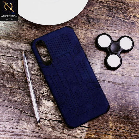 Vivo S1 Cover - Blue - Soft Synthetic Leather TPU 3D Camera Case