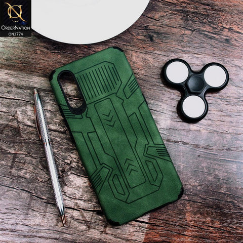 Vivo S1 Cover - Green - Soft Synthetic Leather TPU 3D Camera Case