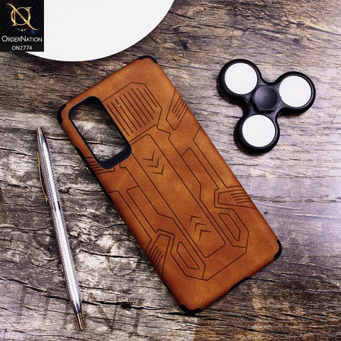 Samsung Galaxy S20 FE Cover - Brown - Soft Synthetic Leather TPU 3D Camera Case