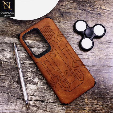 Samsung Galaxy S20 Ultra Cover - Brown - Soft Synthetic Leather TPU 3D Camera Case