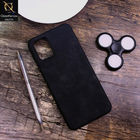 Samsung Galaxy A31 Cover - Black - Soft Synthetic Leather TPU 3D Camera Case