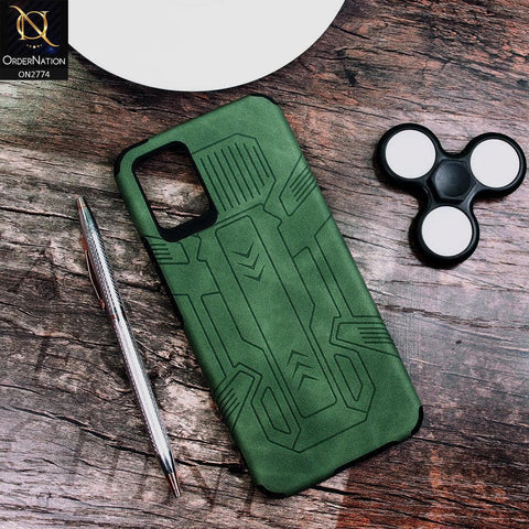 Samsung Galaxy A31 Cover - Green - Soft Synthetic Leather TPU 3D Camera Case