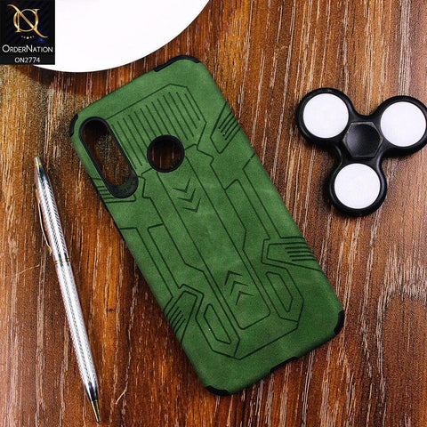 Huawei Y6 2019 / Y6 Prime 2019 Cover - Green - Soft Synthetic Leather TPU 3D Camera Case