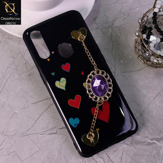 Oppo A31 Cover - Design 4 - Cute Girlish Chain Stone Brogue Back Soft Case