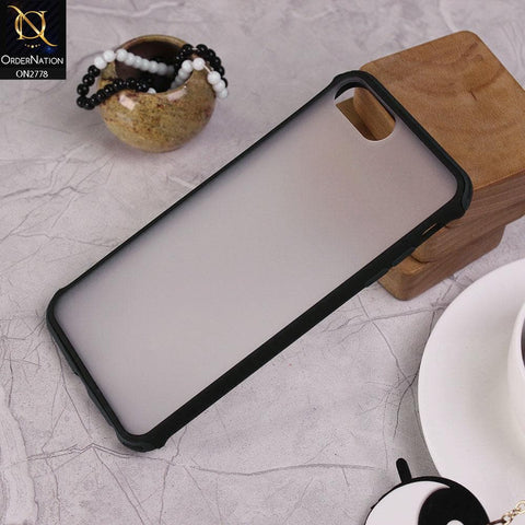 iPhone 8 Plus / 7 Plus Cover - Black - Translucent Frosted Feel Color Borders Back Shell Case