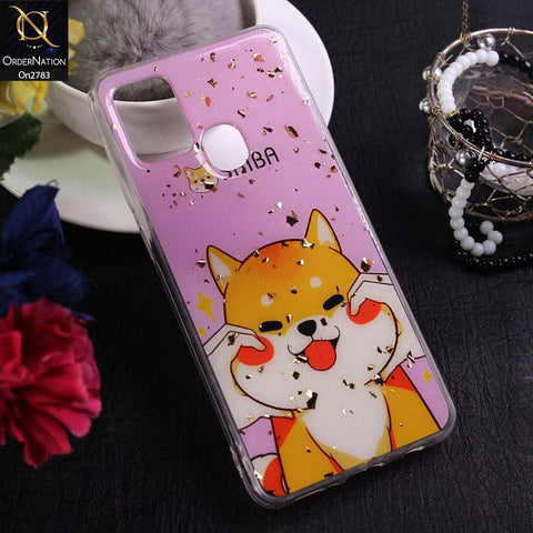 Samsung Galaxy A21s - Design 6 - Stylish Bling Gold Fiber Foil Soft Case