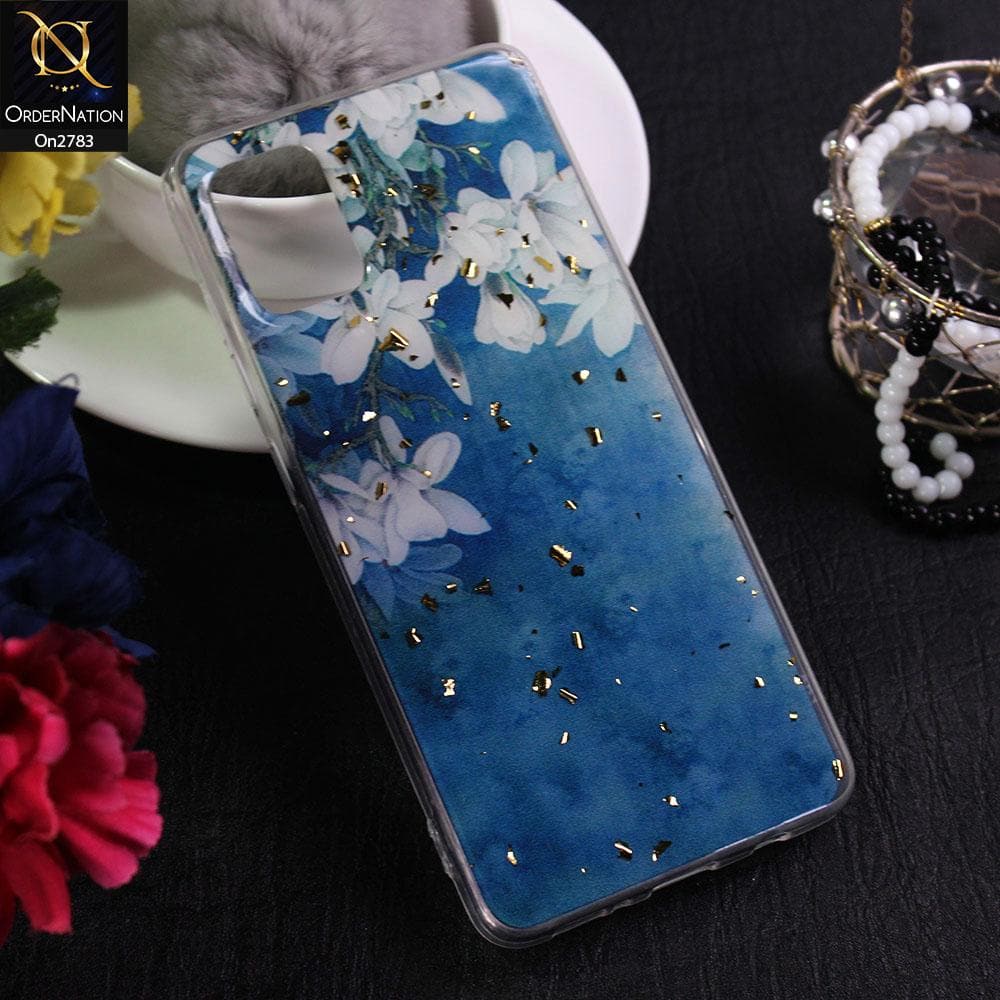 Oppo A92 - Design 2 - Stylish Bling Gold Fiber Foil Soft Case