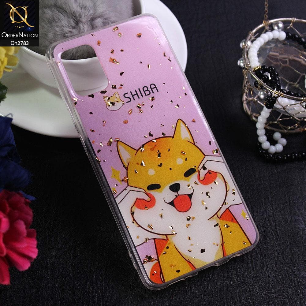 Oppo A72 - Design 6 - Stylish Bling Gold Fiber Foil Soft Case