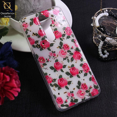 Oppo A9 2020 - Design 10 - Stylish Bling Gold Fiber Foil Soft Case