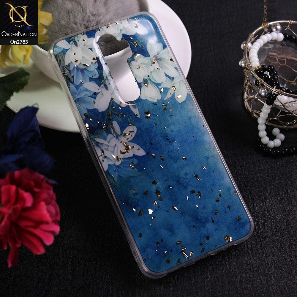 Oppo A5 2020 - Design 2 - Stylish Bling Gold Fiber Foil Soft Case