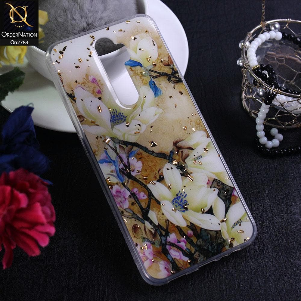 Oppo A9 2020 - Design 8 - Stylish Bling Gold Fiber Foil Soft Case