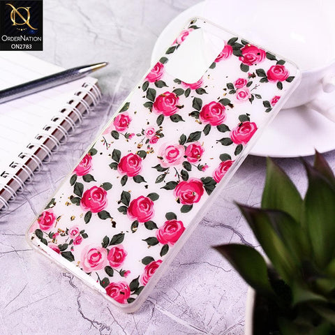 Samsung Galaxy A71 Cover - Design 10 - Stylish Bling Gold Fiber Foil Soft Case
