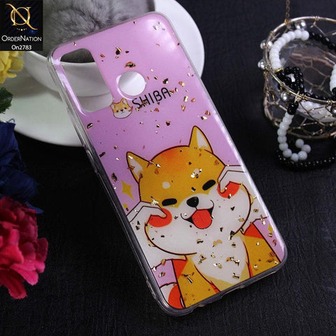 Tecno Camon 15 - Design 6 - Stylish Bling Gold Fiber Foil Soft Case