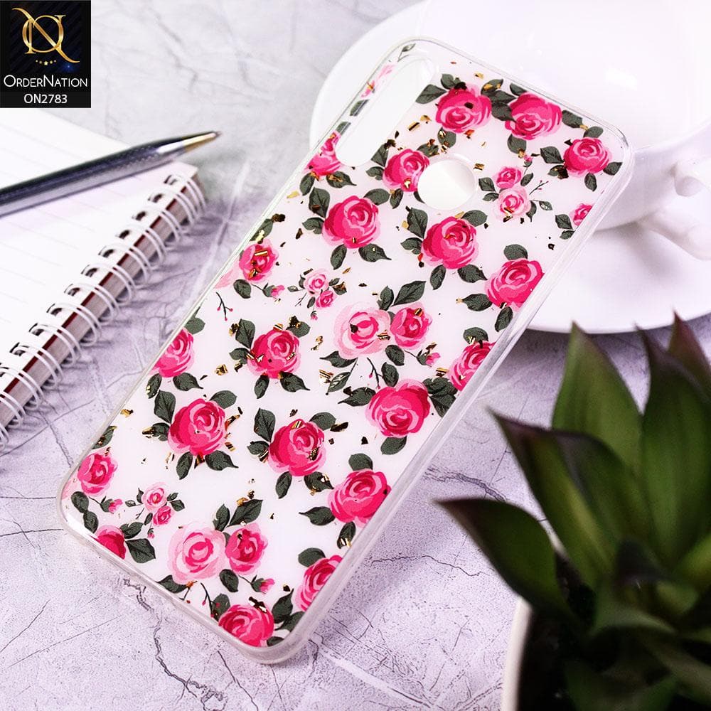 Infinix Hot 8 Cover - Design 10 - Stylish Bling Gold Fiber Foil Soft Case
