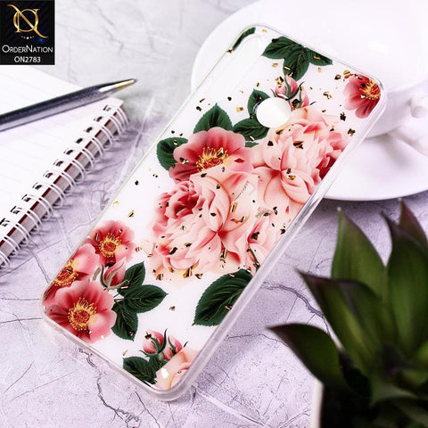 Tecno Spark 4 Cover - Design 1 - Stylish Bling Gold Fiber Foil Soft Case