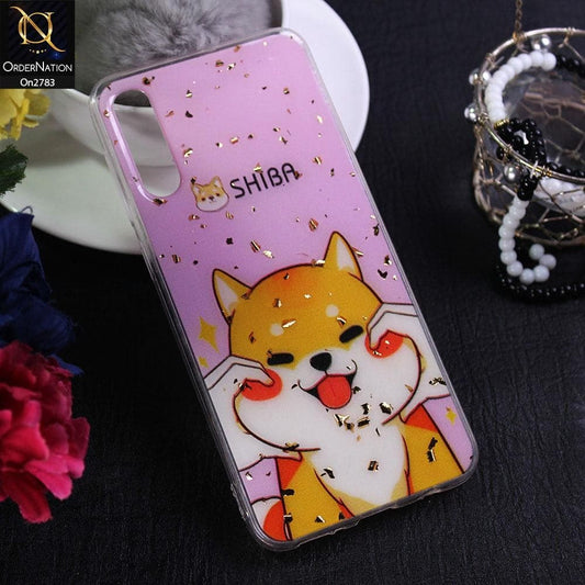 Vivo S1 - Design 6 - Stylish Bling Gold Fiber Foil Soft Case