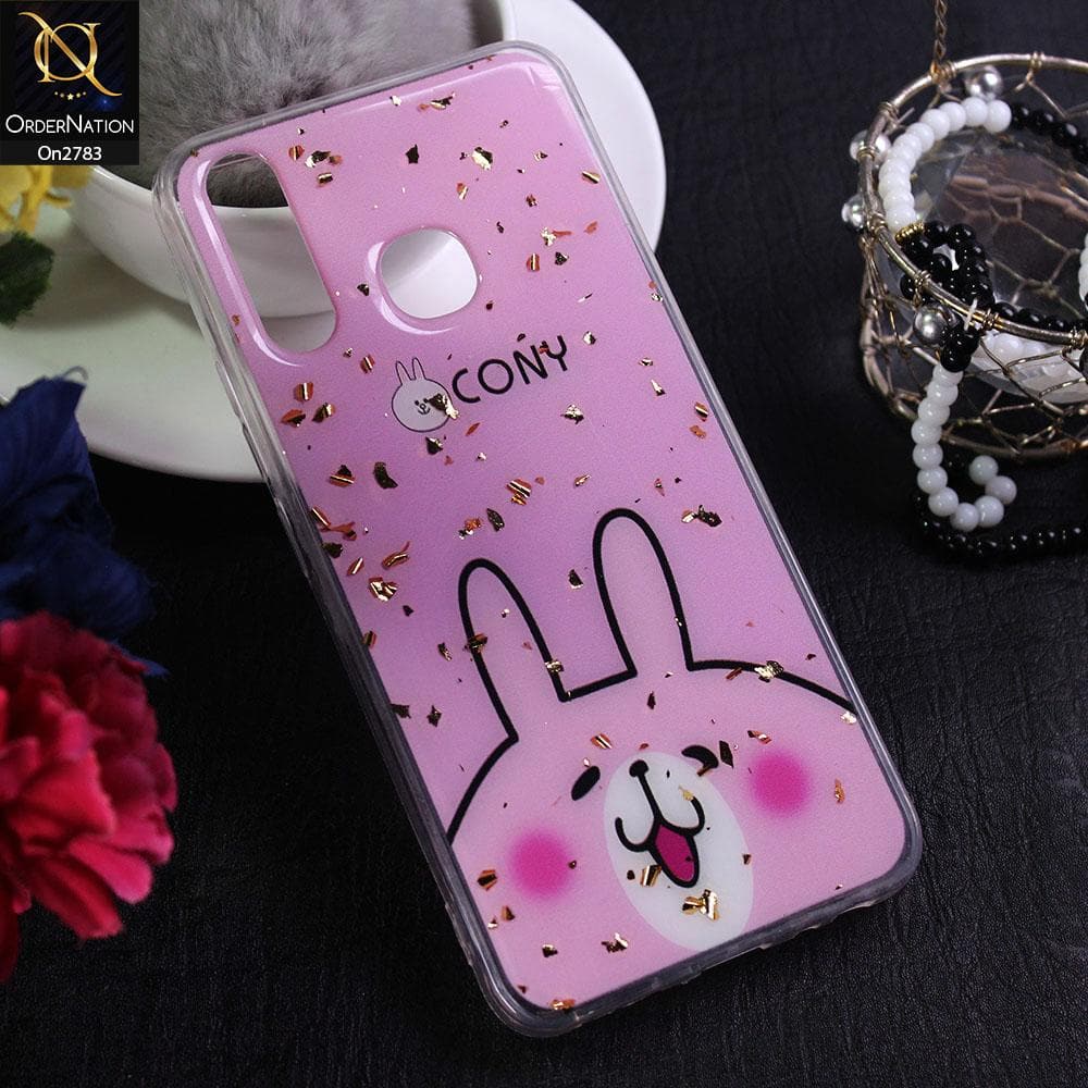 Vivo Y11 2019 - Design 5 - Stylish Bling Gold Fiber Foil Soft Case