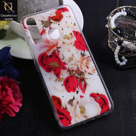 Vivo Y12 - Design 7 - Stylish Bling Gold Fiber Foil Soft Case
