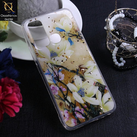 Vivo Y30 - Design 8 - Stylish Bling Gold Fiber Foil Soft Case