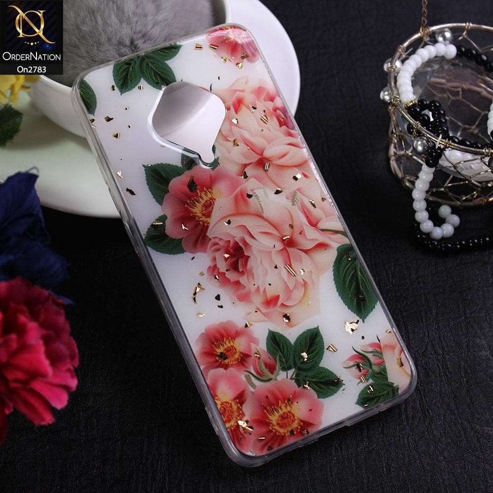 Vivo Y51 2020 - Design 1 - Stylish Bling Gold Fiber Foil Soft Case