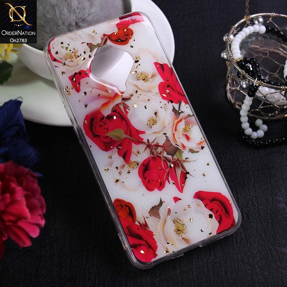 Vivo S1 Pro - Design 7 - Stylish Bling Gold Fiber Foil Soft Case