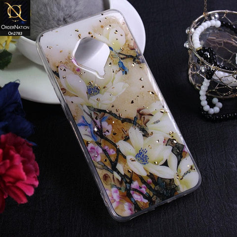 Vivo S1 Pro - Design 8 - Stylish Bling Gold Fiber Foil Soft Case