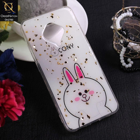 Vivo Y51 2020 - Design 9 - Stylish Bling Gold Fiber Foil Soft Case