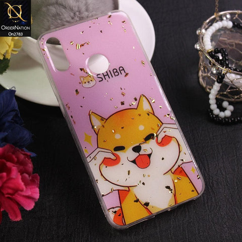 Huawei Y6 2019 / Y6 Prime 2019 - Design 6 - Stylish Bling Gold Fiber Foil Soft Case