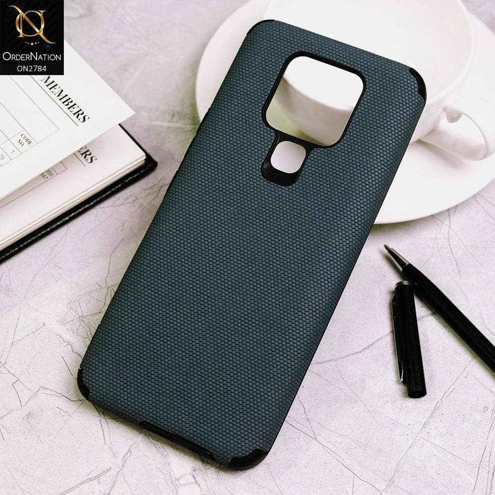 Tecno Camon 16 SE Cover - Blue - Leather Jeans Texture Soft Case