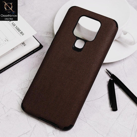 Tecno Camon 16 Pro Cover - Brown - Leather Jeans Texture Soft Case