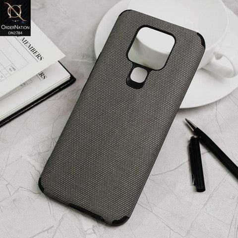 Tecno Camon 16 Pro Cover - Gray - Leather Jeans Texture Soft Case