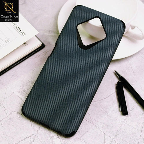 Infinix Zero 8 Cover - Blue - Leather Jeans Texture Soft Case